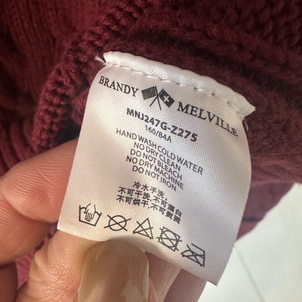 Brandy Melville Martha Cotton Blend Cable Knit Sweater - Picture 7 of 9